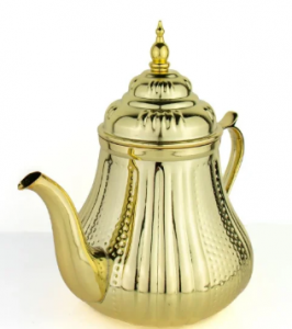 1,2 L Messing Teekanne Berrad „Marrakesch" Modell Gold