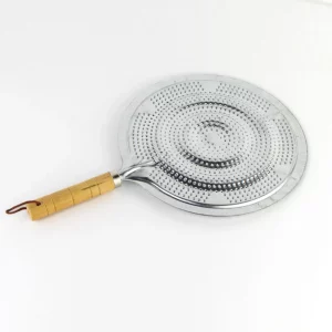 Adapterplatte, Hitzediffusor für Elektro-und Gasherd Ø 21cm Holzgriff heat diffuser