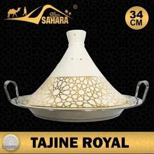 Set Kochbuch + Tajine Ø 34 cm Marokkanische Royal Tajin Tagin Tagine Keramik Induktion