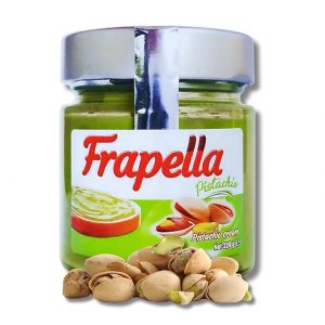 Frapella Pistaziencreme für Dubai-Schokolade – natürliche süße Pistazienbutter-Aufstrich Crea-Paste für Eis, Kekse, Messer, Desserts, Gebäck, Brot, Kuchen und mehr – 220 g (30 % Pistazien)