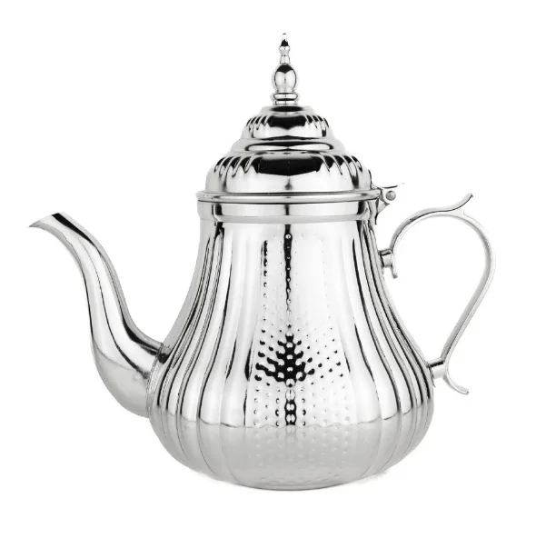 0,8 L Messing Gold/Silber Marokkanische Teekanne Berrad „Marrakesch"
